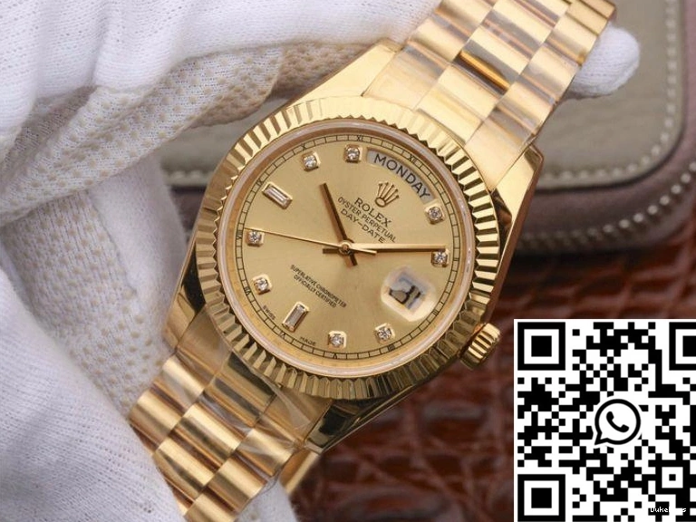 EW 218238 Rolex Day-Date II Factory Gold 40MM Yellow Dial 18K 0914